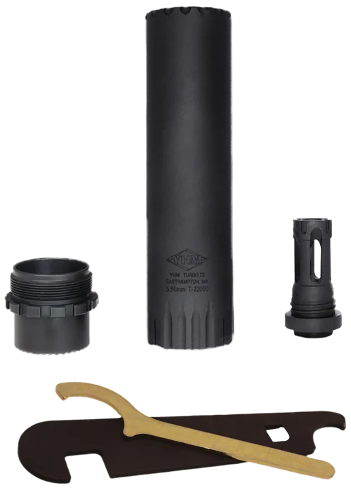 Yankee Hill Turbo T3 5.56mm, Black Stainless Steel/Inconel with 1/2"-28 tpi Muzzle Brake