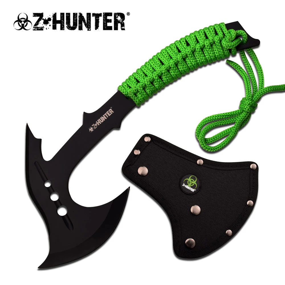Z-Hunter Green Full Tang Single Handed Throwing Axe
