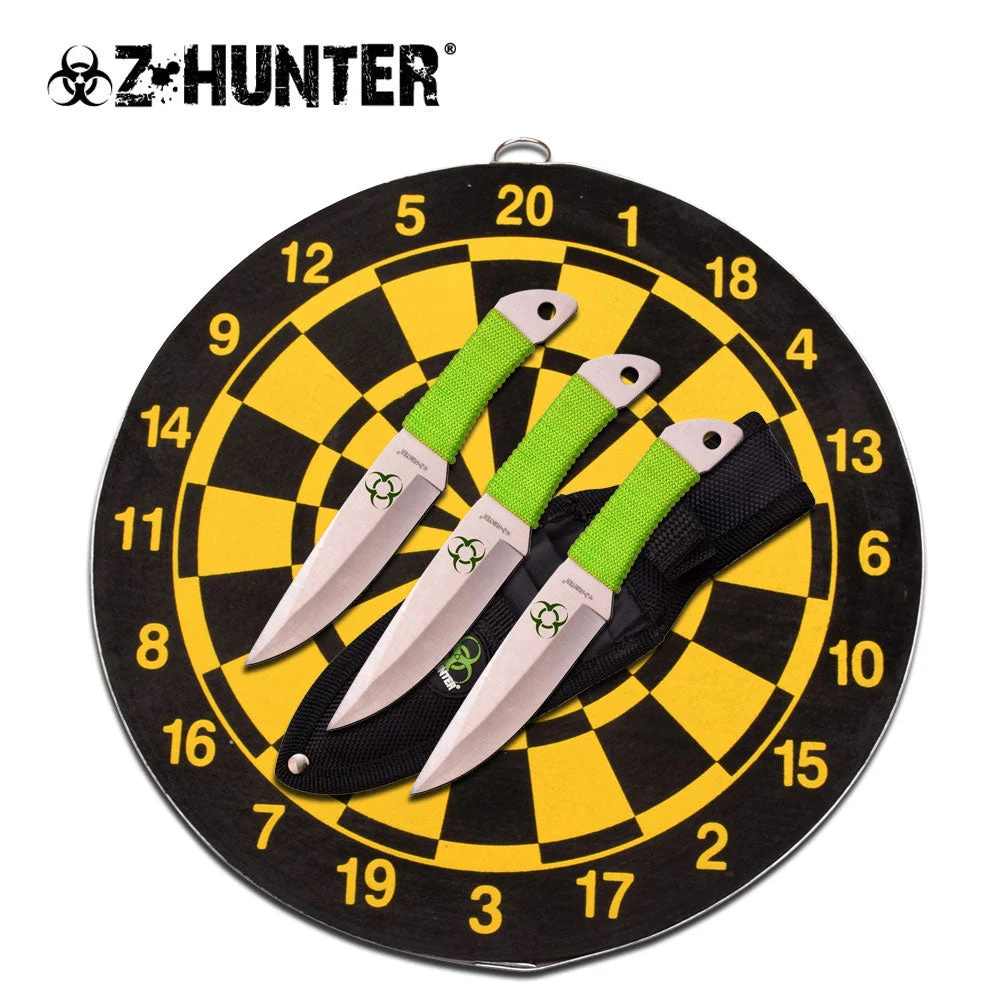 Z-Hunter Throwing Knife Set With Target Board