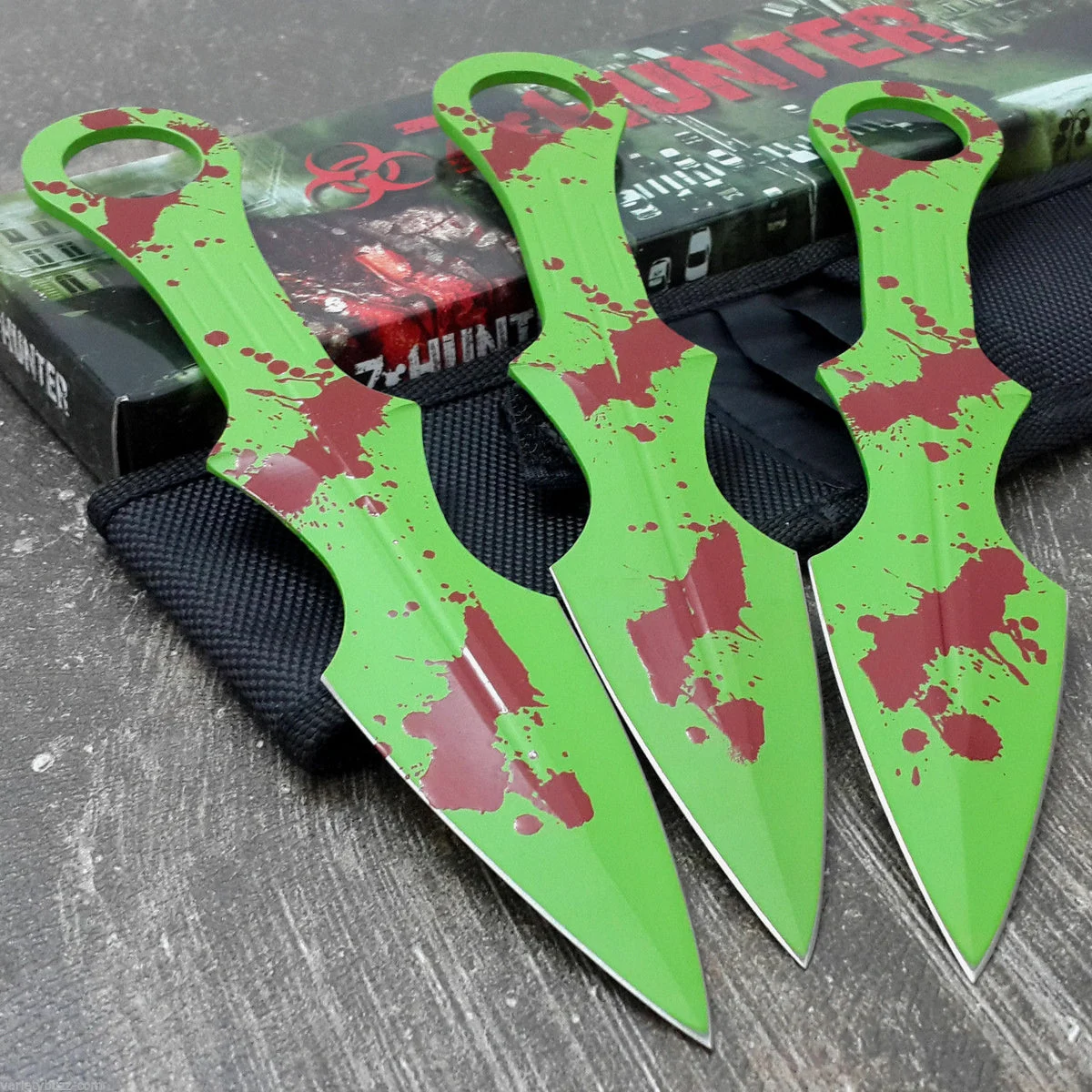 Z-Hunter Zombie Green 3 Piece Throwing Knives Sale