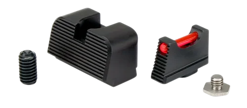 Zaffiri Precision, Fiber Optic Sight Set, Suppressor Height, HD, Fits Glock, Black