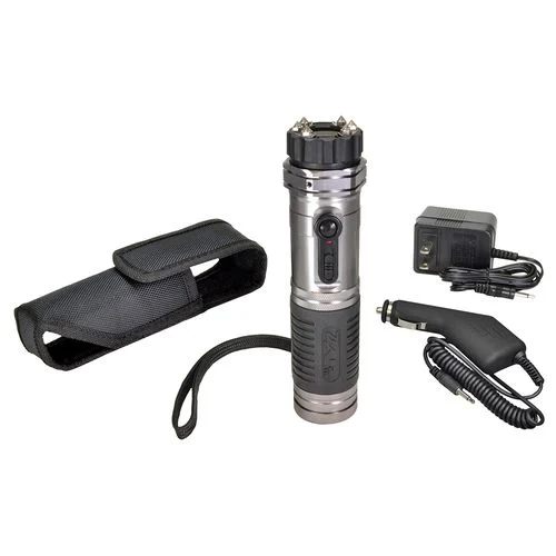 Zap Light Stun Gun/Flashlight, Silver Range of Contact – ZAPL