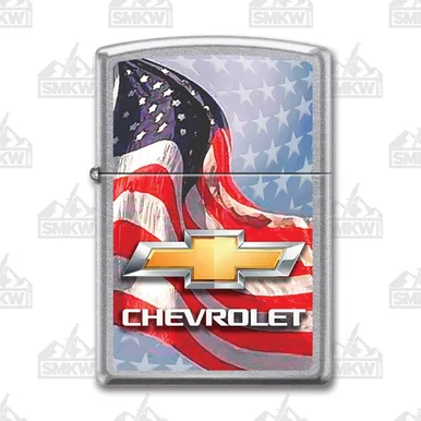 Zippo Chevy American Flag Street Chrome Lighter ZP410009