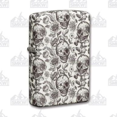 Zippo Lighter Skulls and Roses Glow in the Dark ZP49458