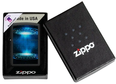 Zippo UFO Black-Light Matte Black Lighter ZP48514