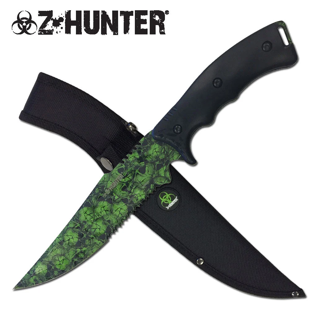Zombie Head Hunter Bowie Knife (ZB-158BGN)