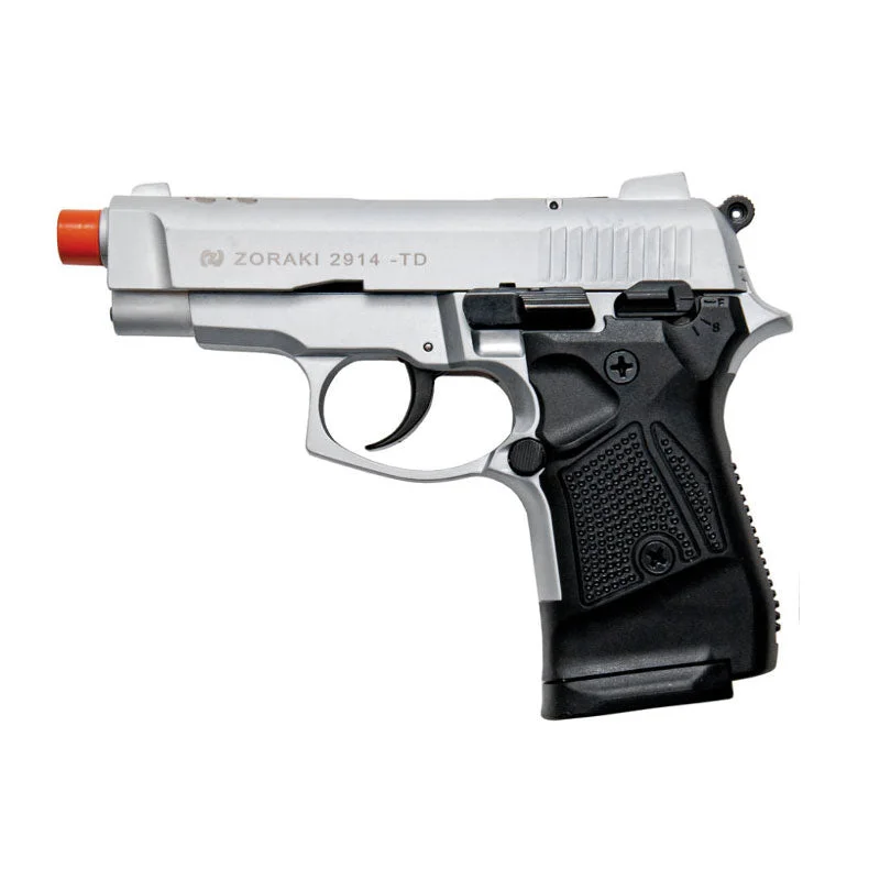 Zoraki 2914 Blank Firing Gun Silver – 9mm Front Fire Blank Gun Semi Auto