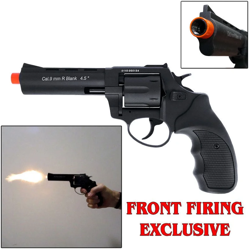 Zoraki R1 Black 4.5″ Front Fire – 9mm Blank Gun Revolver