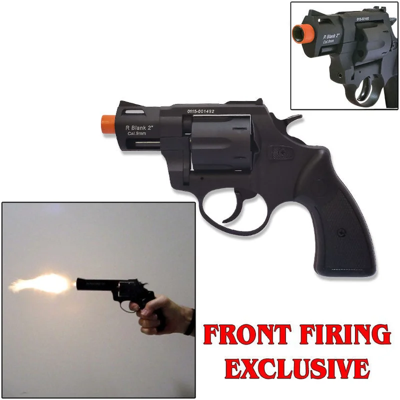 Zoraki R2 Black 2″ Barrel – Front Firing Blank Revolver Starter Pistol